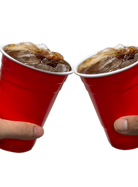跨境热销500ml红色美式派对杯啤酒杯18oz塑料杯beerpong游戏杯