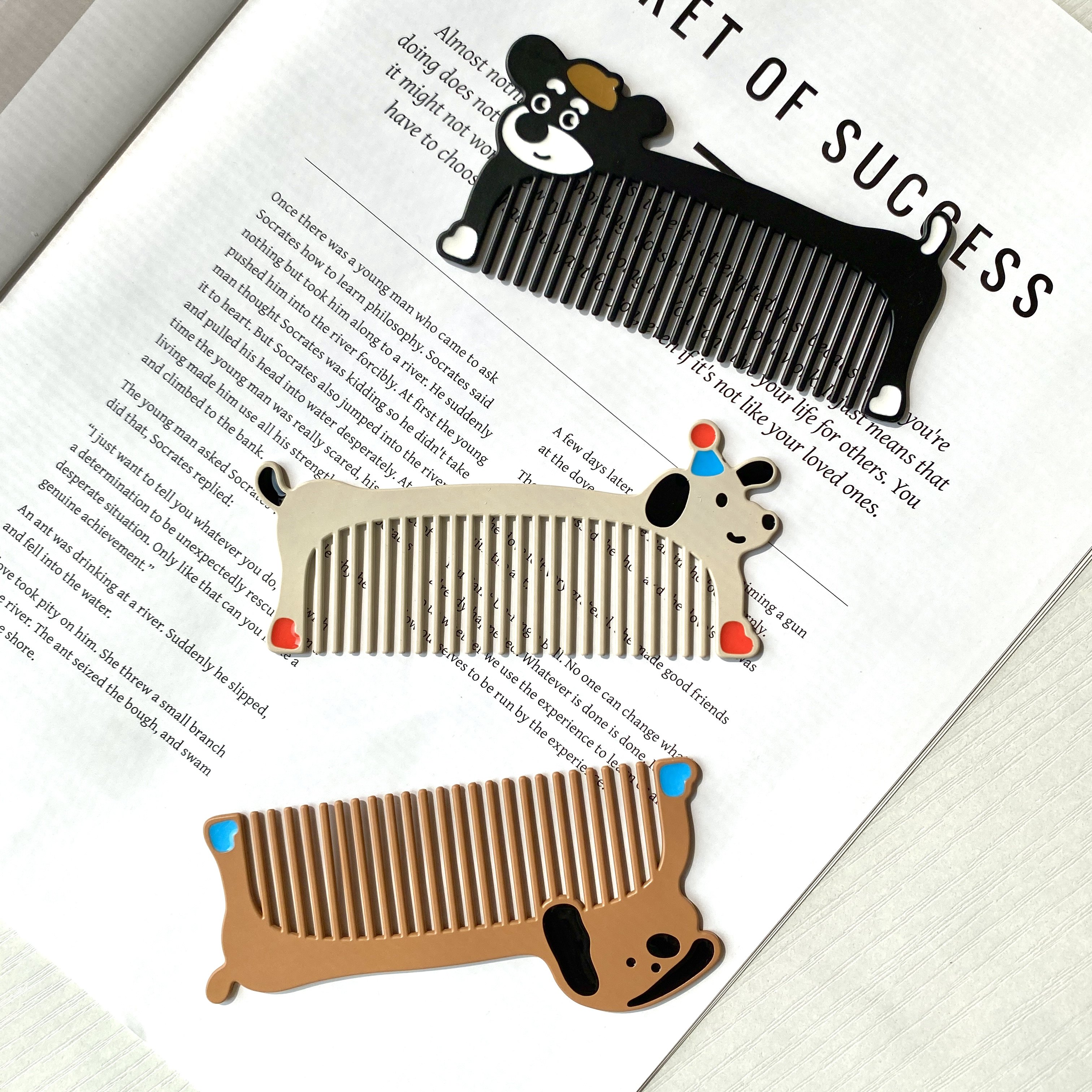 腊肠狗便携卡通化妆梳刘海梳锌合金耐用儿童梳头防摔防静电小梳子,家庭/个人清洁工具,梳子/化妆梳/按摩梳,淘宝优惠券,粉丝福利购,淘宝优惠卷