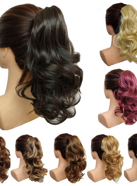 抓夹马尾35厘米短卷发假发马尾辫子 Short Ponytails Hair
