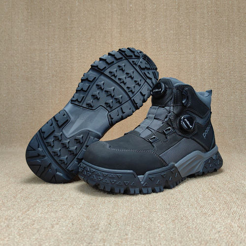 瑞典高端男士钢头鞋头层牛皮防滑