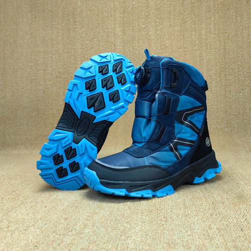 男童高帮防雪防水厚毛雪地靴防滑