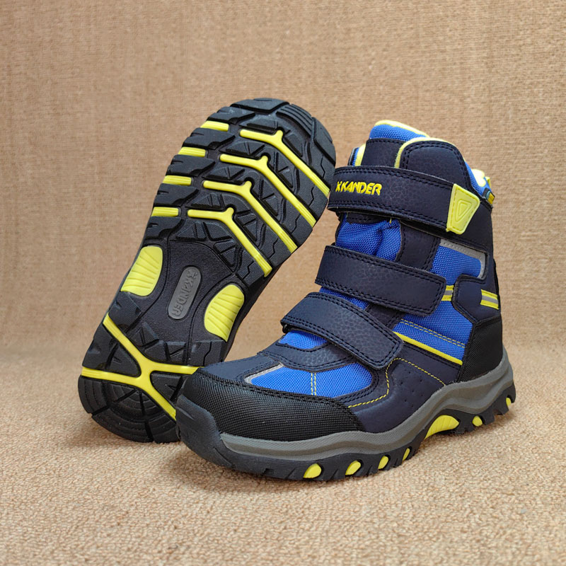 外贸男童加绒防水防滑高帮雪地靴