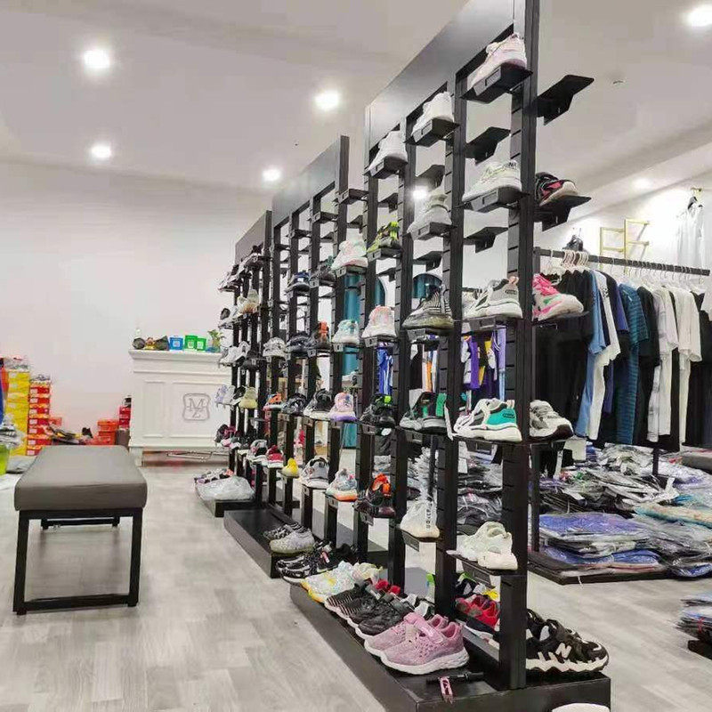 运动鞋店鞋中岛架展示架货架鞋柜双面鞋中架商场高档鞋店店面鞋架