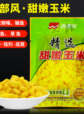 西部风精选甜嫩玉米翘嘴青鲤鱼饵