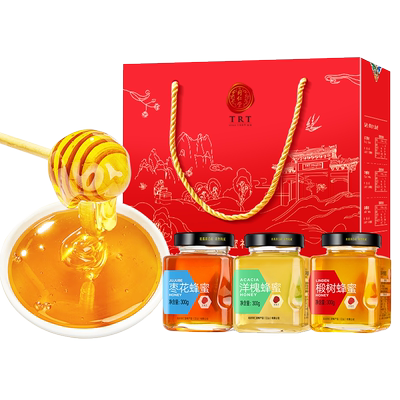 正宗同仁堂品牌蜂蜜礼盒300g*6瓶