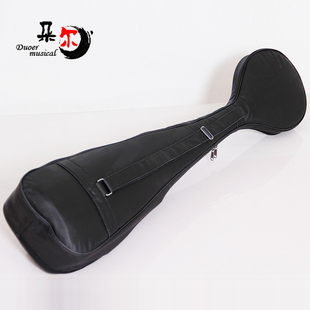 梵巢乐器配件琴套袋子中三弦背包黑色皮革包PU布料可手提可单肩背