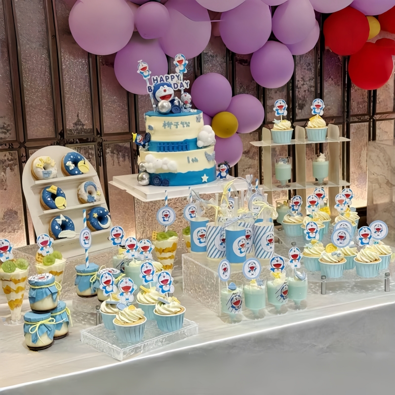 哆啦A梦甜品台生日蛋糕装饰摆件