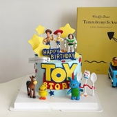 网红玩具总动员蛋糕装 饰摆件卡通公仔胡迪巴斯光年生日烘焙插牌