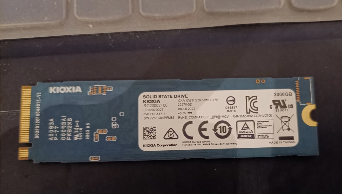 东芝 铠侠 固态硬盘 rc20 2t ssd nvme pcie m.2 电脑拆机 2280 电脑硬件/显示器/电脑周边 固态硬盘 原图主图