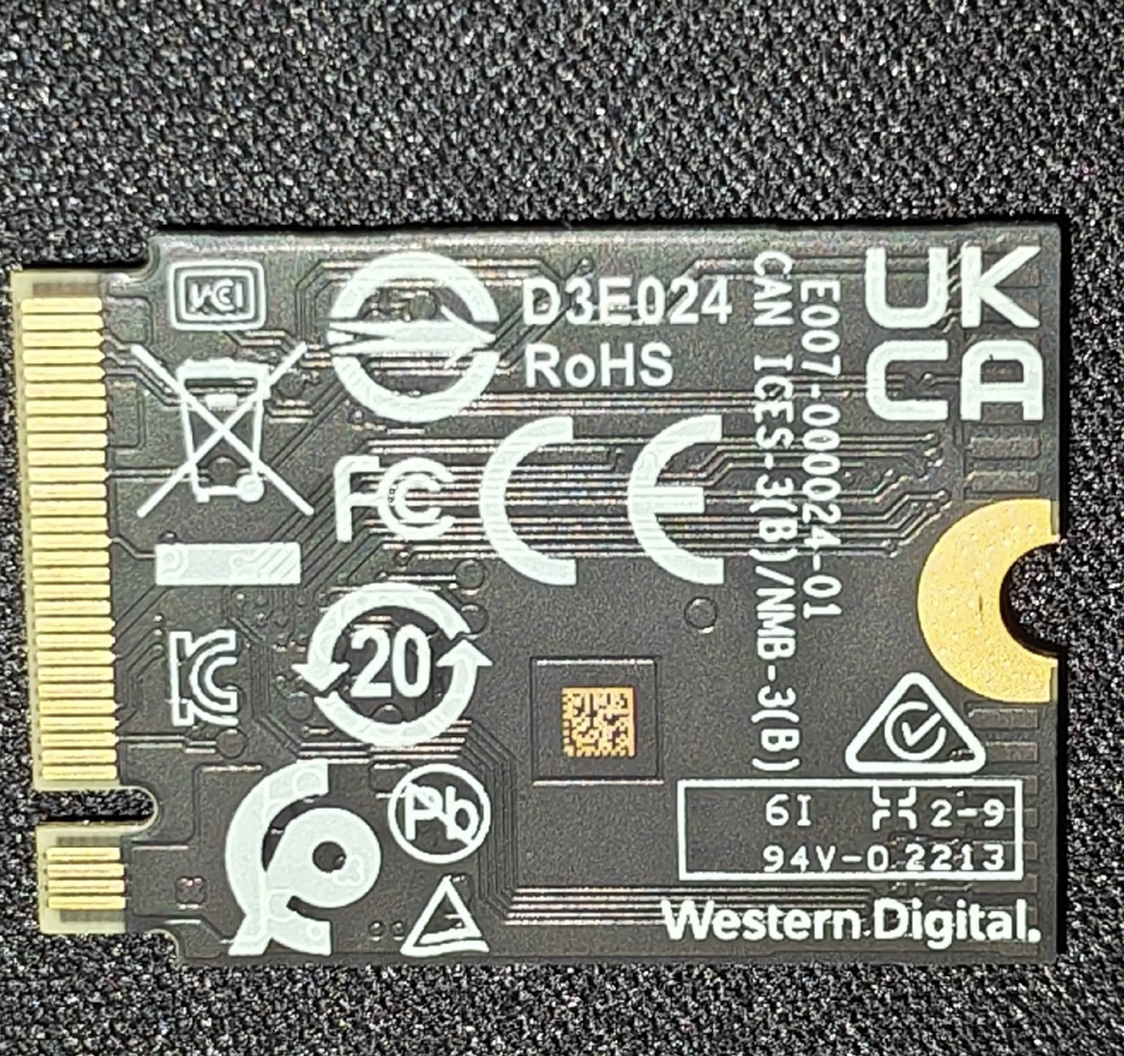 WD/西部数据 SSD西数 1t 2230 nvme pcie m.2 sn740电脑固态硬盘