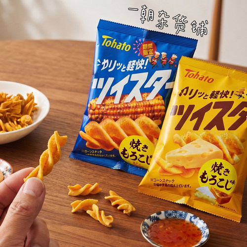 日本桃哈多玉米螺旋脆饼酥脆