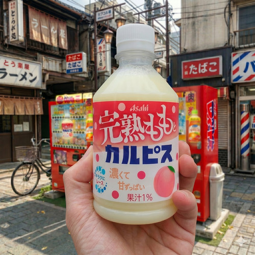 日本朝日完熟白桃乳酸菌饮料