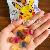 4包 包邮 现货日本LOTTE乐天精灵宝可梦皮卡丘卡通汽水果汁软糖零食