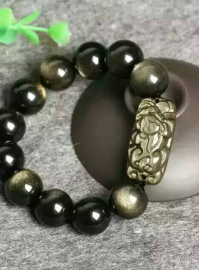 金曜石招财貔貅生日礼物单圈手串