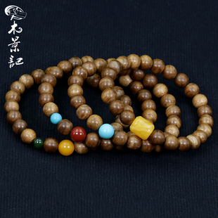 简约轻奢原创设计天然正宗达拉干沉香手串男女士佛珠转运珠配饰