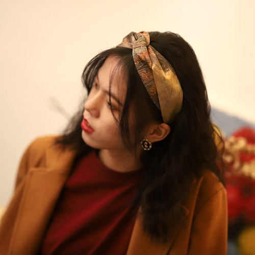 精致皱缎缎面发带丝巾精致小众