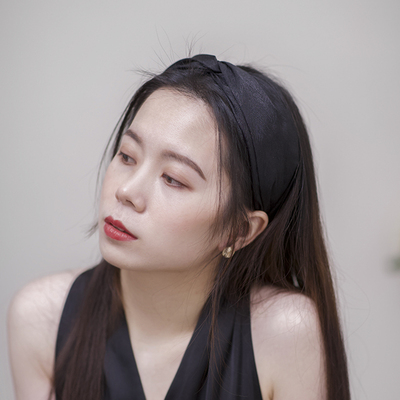 暗纹缎面[跌落星河]发箍不勒头