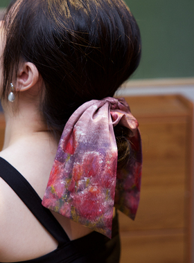 《郁金香海》莫耦某×可可Dai插画师合作款飘带大肠发圈头发带绳