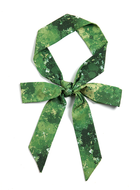 深绿色晕染加长编发带女长条绑发绑包丝巾发箍高级感飘带度假风