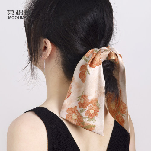 联名款《橙染芍花》飘带发圈饰品
