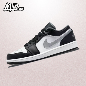 耐克NIKE Air Jordan 1 Low AJ1黑白灰男低帮休闲板鞋 553558-040