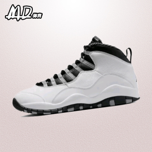 Jordan Air 104 黑白男子耐磨高帮篮球鞋 HJ6779 AJ10 耐克NIKE