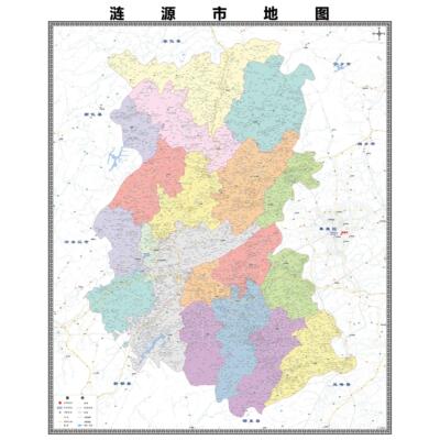 涟源市市区域县市地图街道分布地区区域图办公室贴图挂图