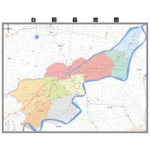 台前县区域县市地图街道分布地区区域图办公室贴图挂图