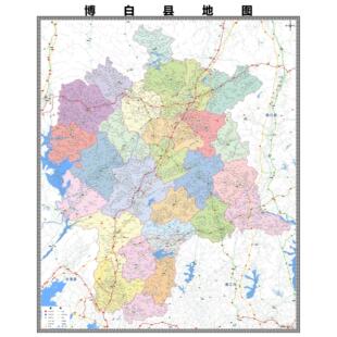 博白县市区域县市地图街道分布地区区域图办公室贴图挂图