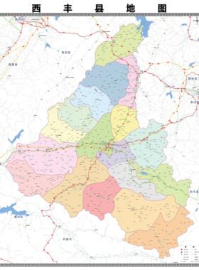 西丰县区域县市地图街道分布地区区域图办公室贴图挂图
