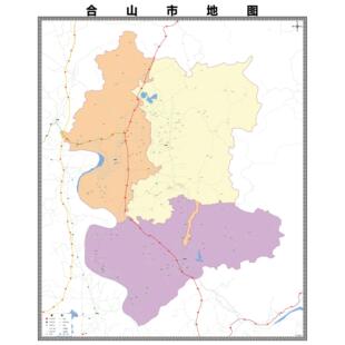 合山市市区域县市地图街道分布地区区域图办公室贴图挂图