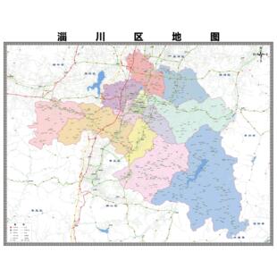 淄川区区市区域县市地图街道分布地区区域图办公室贴图挂图