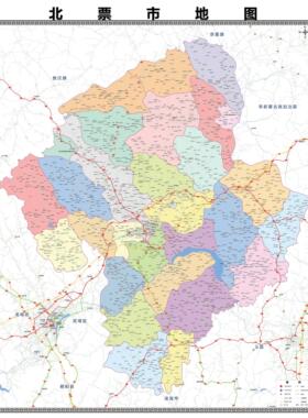北票市区域县市地图街道分布地区区域图办公室贴图挂图