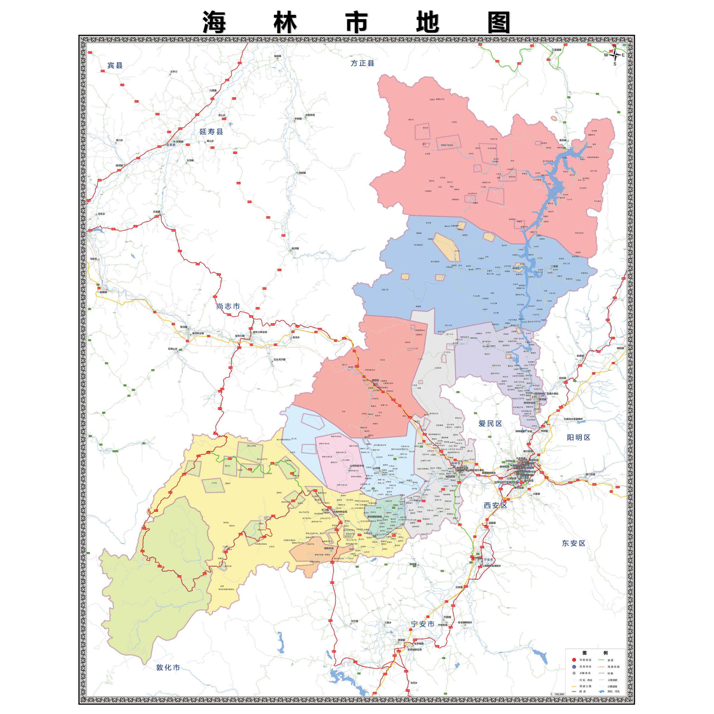 海林地图全图,校区,市区_大山谷图库