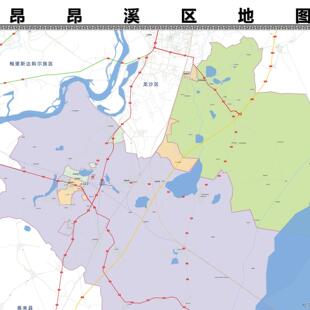 昂昂溪区区域县市地图街道分布地区区域图办公室贴图挂图