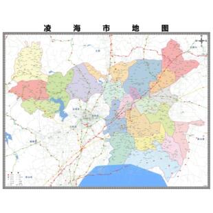 凌海市区域县市地图街道分布地区区域图办公室贴图挂图