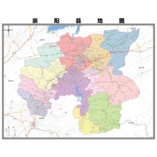 崇阳县区市区域县市地图街道分布地区区域图办公室贴图挂图