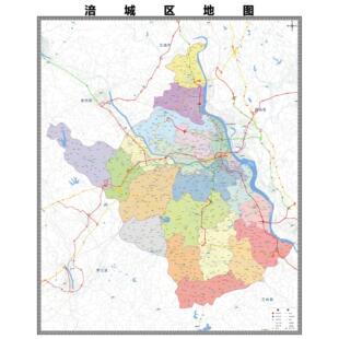 涪城区区域县市地图街道分布地区区域图办公室贴图挂图