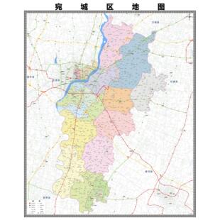 宛城区区域县市地图街道分布地区区域图办公室贴图挂图