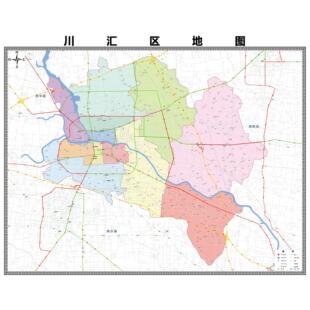 川汇区区域县市地图街道分布地区区域图办公室贴图挂图