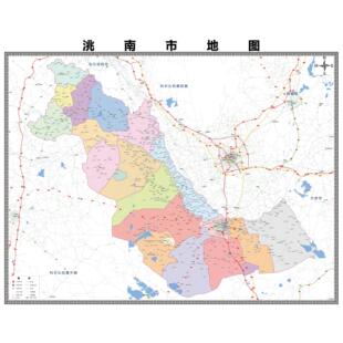 洮南市区市区域县市地图街道分布地区区域图办公室贴图挂图