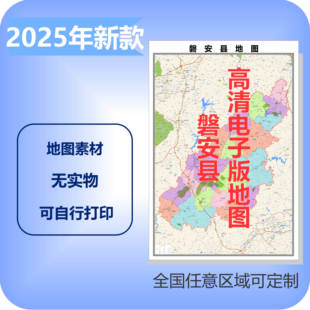 磐安县电子版地图素材制作定制商业城区县乡镇高清文件