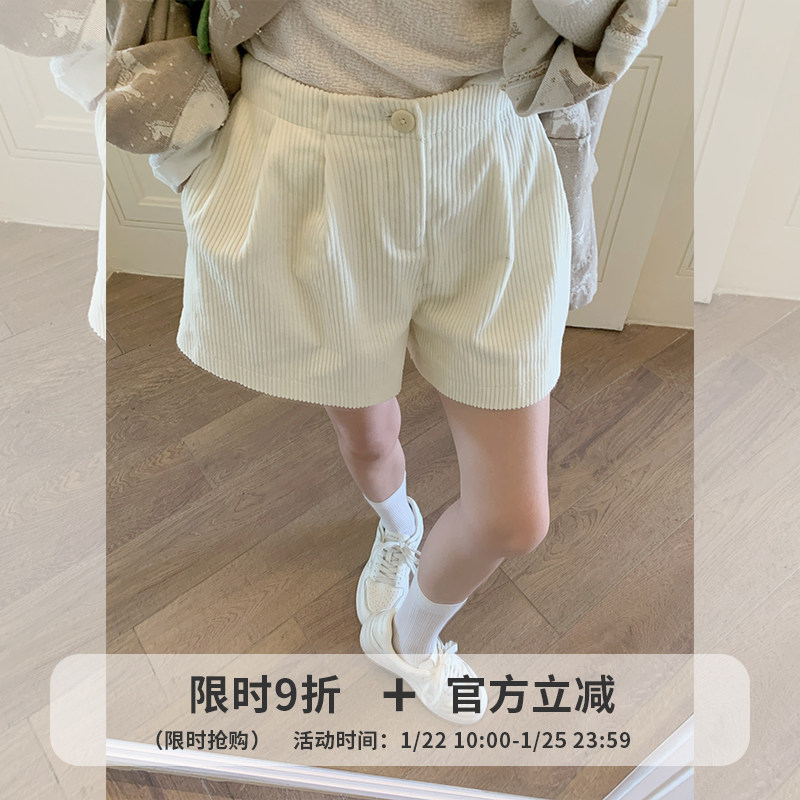 金苏一 1.22号10点九折上新 米色灯芯绒短裤,女装/女士精品,短裤,淘宝优惠券,粉丝福利购,淘宝优惠卷