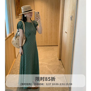 金苏一 绿色波点连衣裙 3.27号10点八五折上新