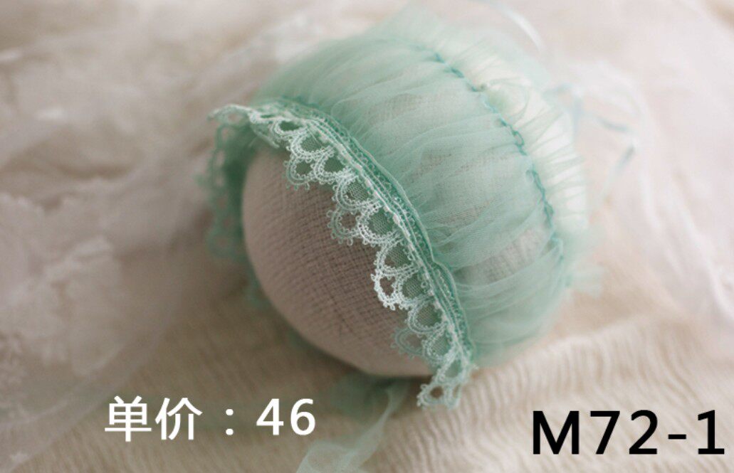 促销KD新生儿蕾丝帽子唯美清晰婴儿满月帽M721至9衣服满月