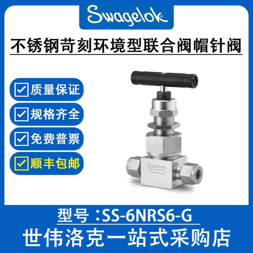 SS-6NRS6-G 世伟洛克Swagelok原装不锈钢苛刻环境型联合阀帽针阀