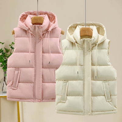 儿童羽绒加厚连帽洋气风背心