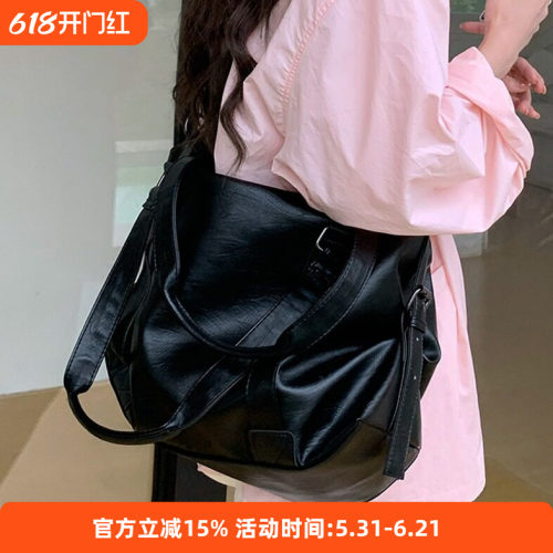 鹿森|潮酷手提旅行包包男女款25新款韩版休闲托特包大容量斜挎包