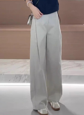 免烫处理西装弯刀裤女2026春秋
