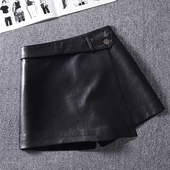 裙裤 黑色PU皮裙半身裙女2025新款 秋冬季 高腰显瘦a字包臀裙短裙子